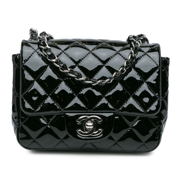 Pre-Loved Chanel Mini Square Classic Patent Single Flap - Picture 1 of 10